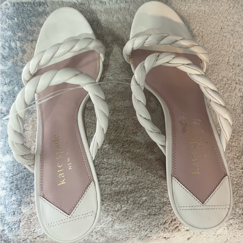 kate spade Women's white Braided Sandals - Picture 5 of 10